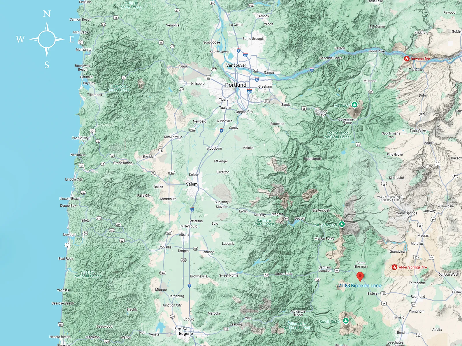 71183 Bracken Lane, BBR GH76, OR map